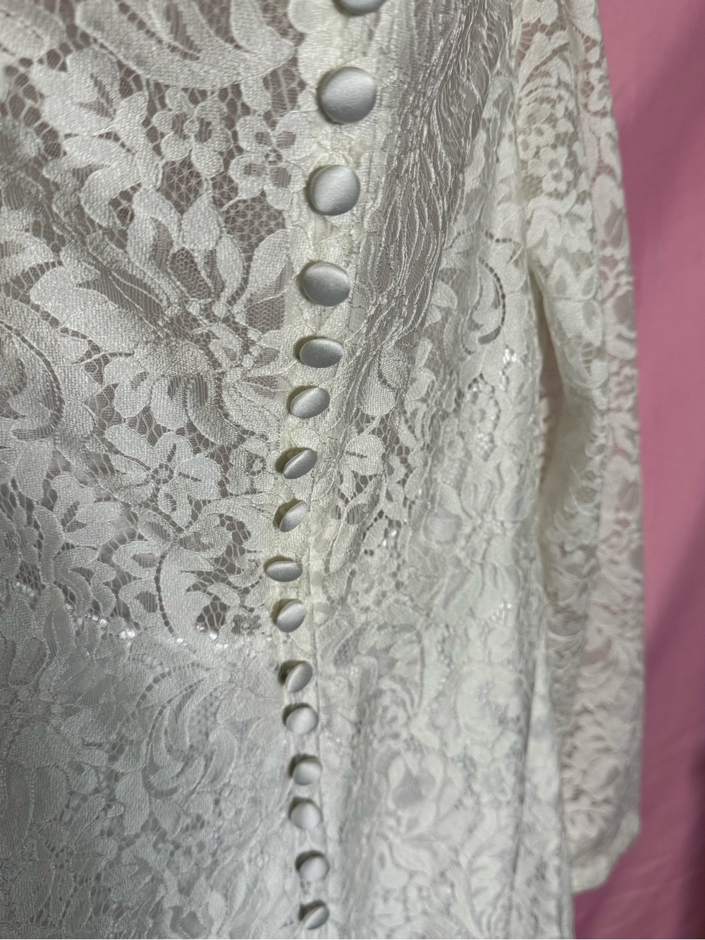 White Lace Off-Shoulder Sheath Dress - Picture 6 of 7